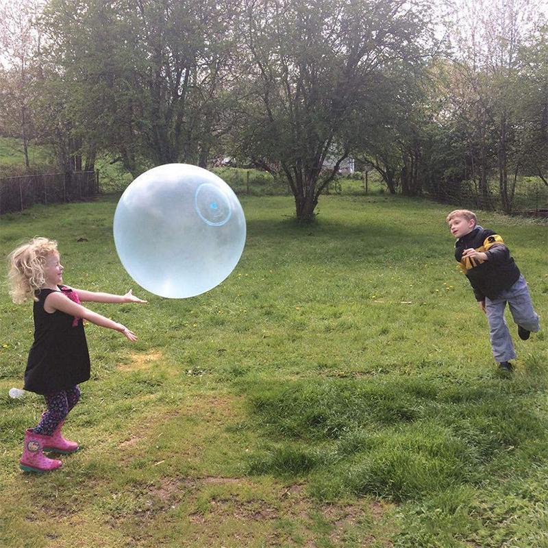 Aufblasbarer Spielball XXL | Bunter Gummiball für Kinder | BlubberBall