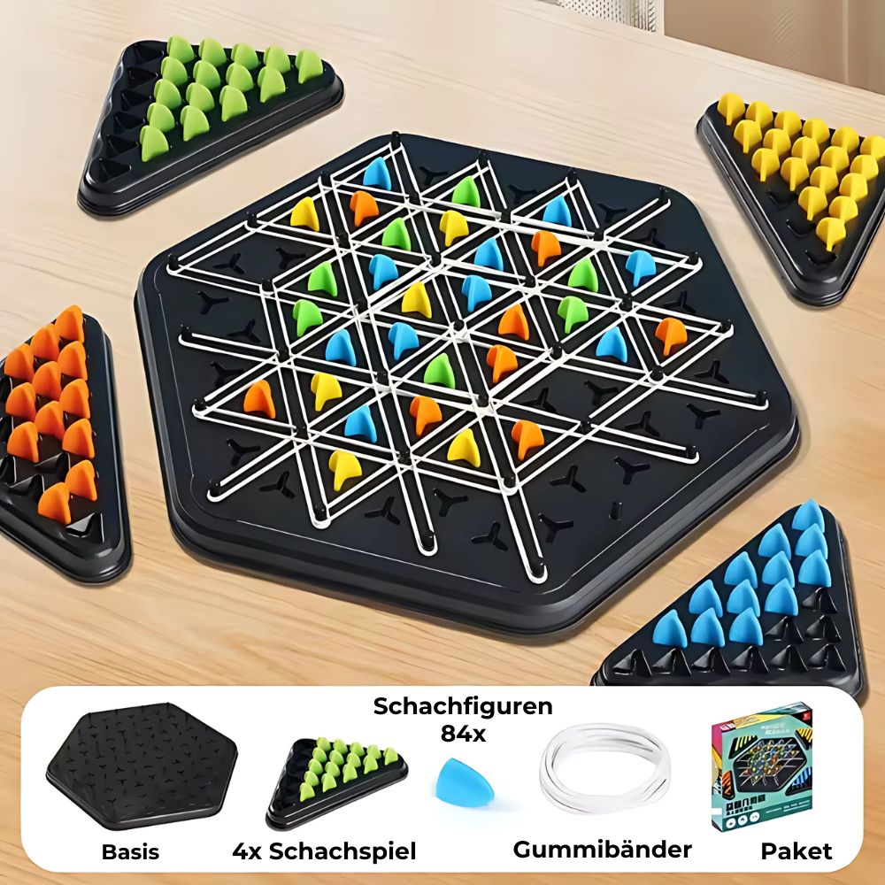 Schachspiel für Kinder | Schachbrett mit Gummibändern | SpielKnoten