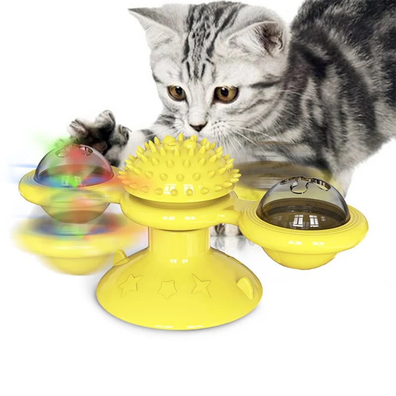 MiauwSpiel | Interaktives Katzenspielzeug Mit LED & Katzenminze