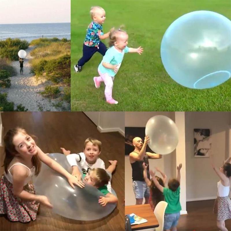 Aufblasbarer Spielball XXL | Bunter Gummiball für Kinder | BlubberBall