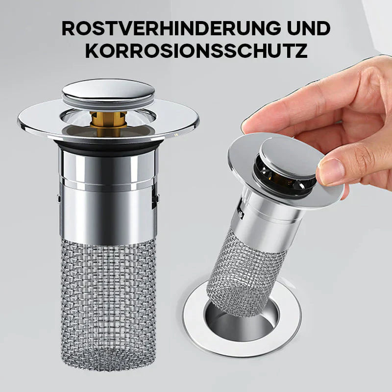 StoppFix | Edelstahl-Abflussschutz für freie Rohre