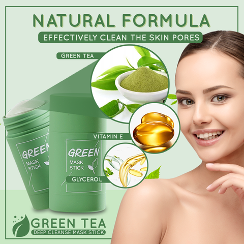 Reinigungsmaske Stick für Gesichtsreinigung | Naturkosmetik mit Grünteeextrakt für Hautpflege | LumiHaut