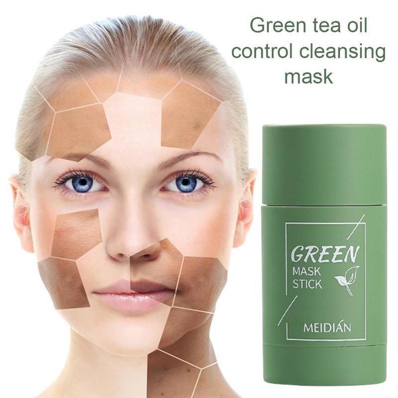 Reinigungsmaske Stick für Gesichtsreinigung | Naturkosmetik mit Grünteeextrakt für Hautpflege | LumiHaut