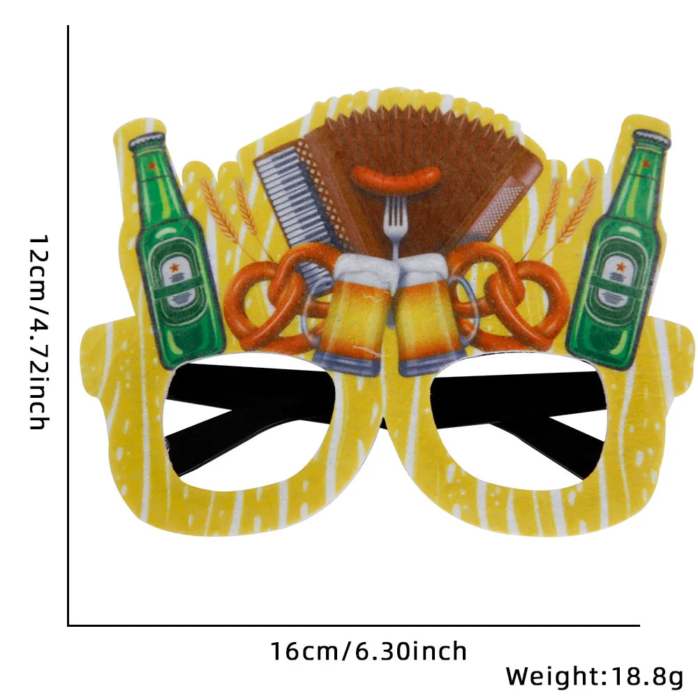 Oktoberfest Brille | Lustige Bierkrug Partybrillen für Wiesn & Fasching