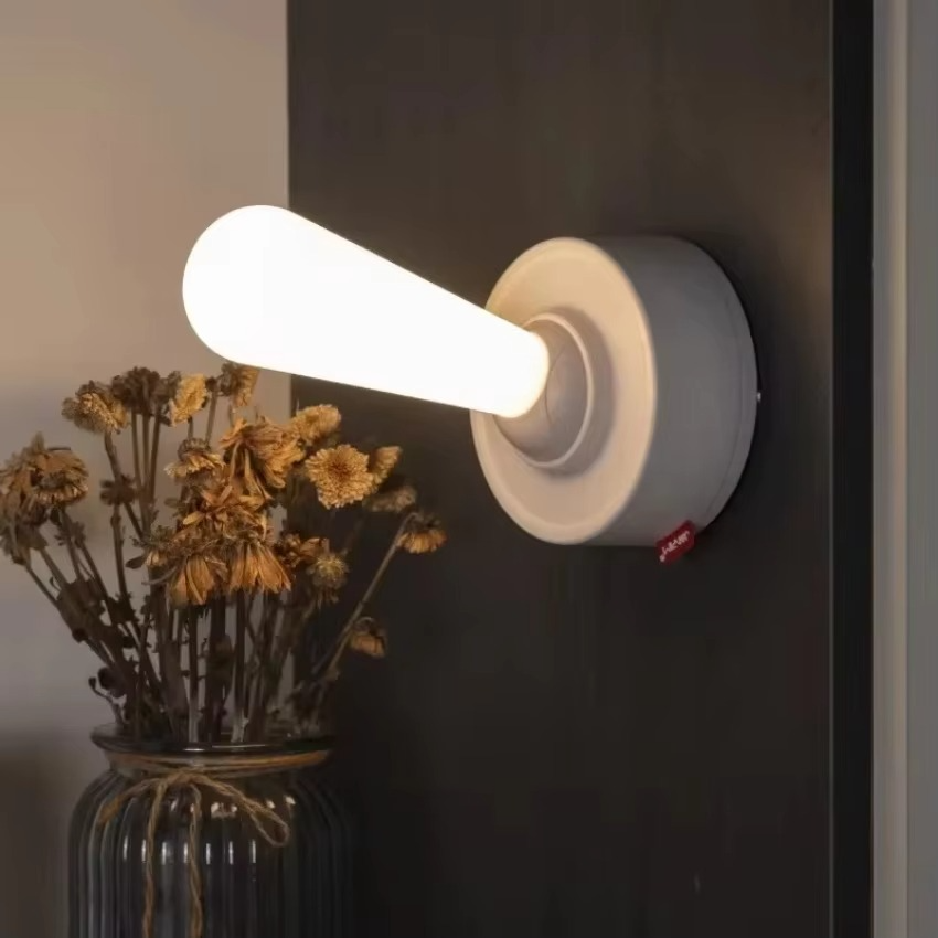 Nachttischlampe & Akku Tischleuchte | LED Dimmbare Stehlampe im modernen Joystick-Design | GlowDo