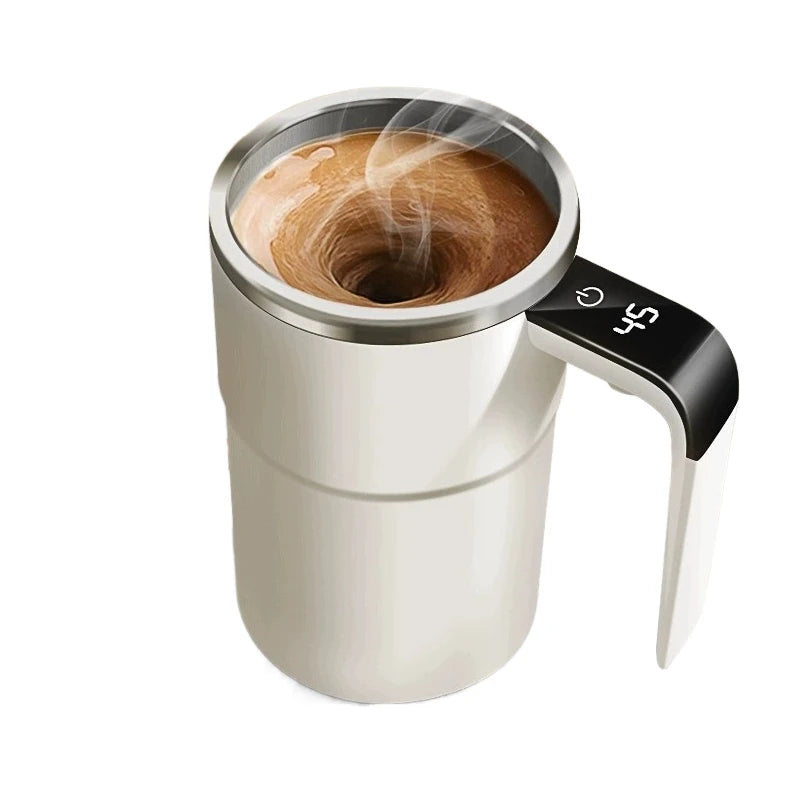 Selbstrührende Tasse mit LCD & USB | Automatischer Becher für Kaffee und mehr | RührMeister