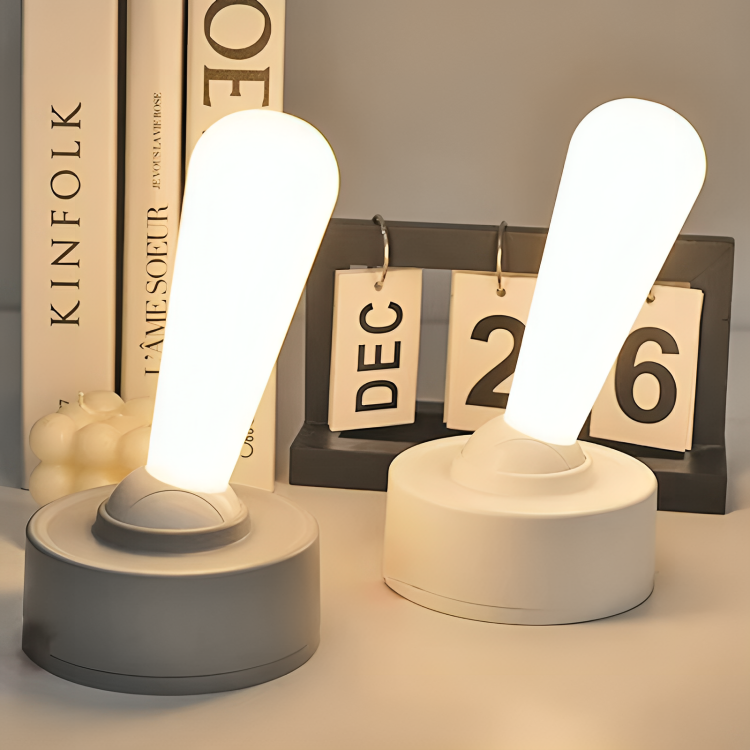 Nachttischlampe & Akku Tischleuchte | LED Dimmbare Stehlampe im modernen Joystick-Design | GlowDo