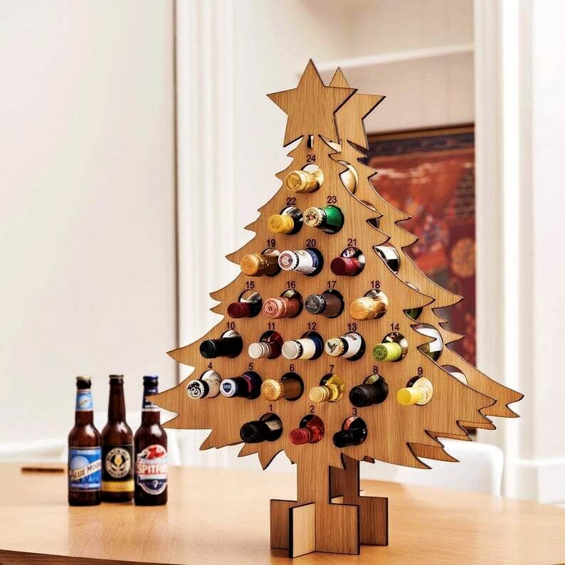 Adventskalender Männer | Bieradventskalender aus Holz | Weihnachtskalender | BierBaum