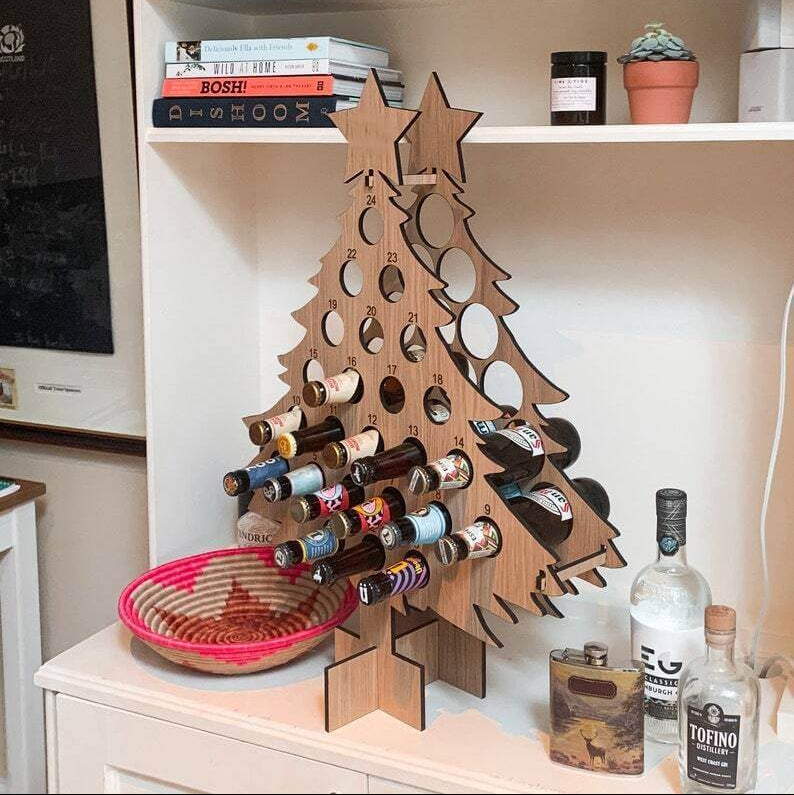 Adventskalender Männer | Bieradventskalender aus Holz | Weihnachtskalender | BierBaum