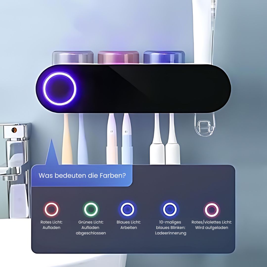 Zahnbürstenhalter mit automatischer Desinfektion | BrushDock