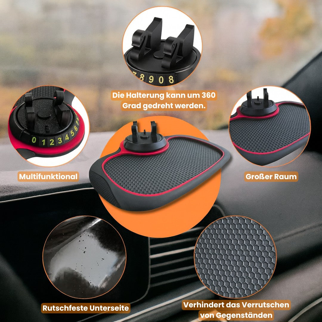 Antirutschmatte für Armaturenbrett im Auto | Rutschfeste Matte mit Handyhalter | DashGrip
