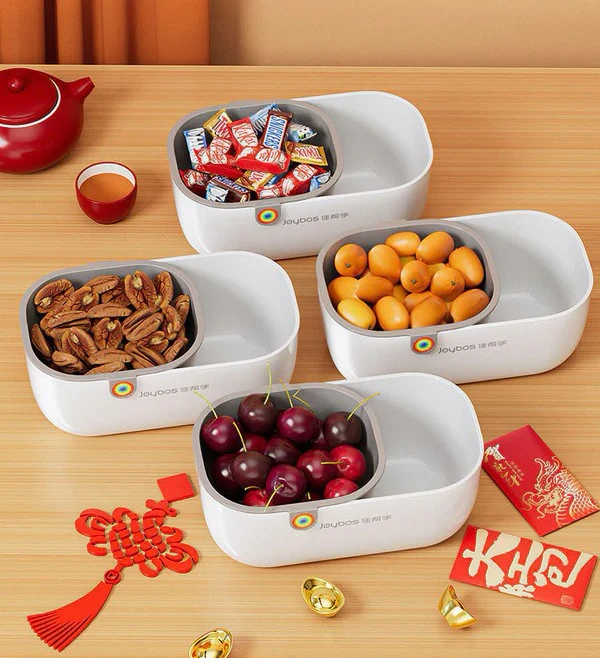 Snackschale mit Abfallbehälter | 2-in-1 Doppelschale für Nüsse & Snacks | SnackNest