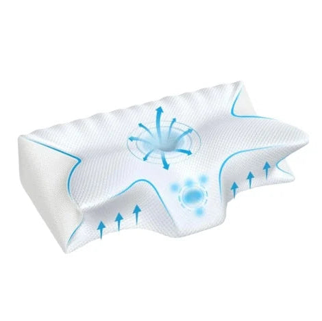 Nackenkissen | Orthopädisches Kissen für Seitenschläfer, Bauchschläfer & Rückenschläfer | ErgoDream