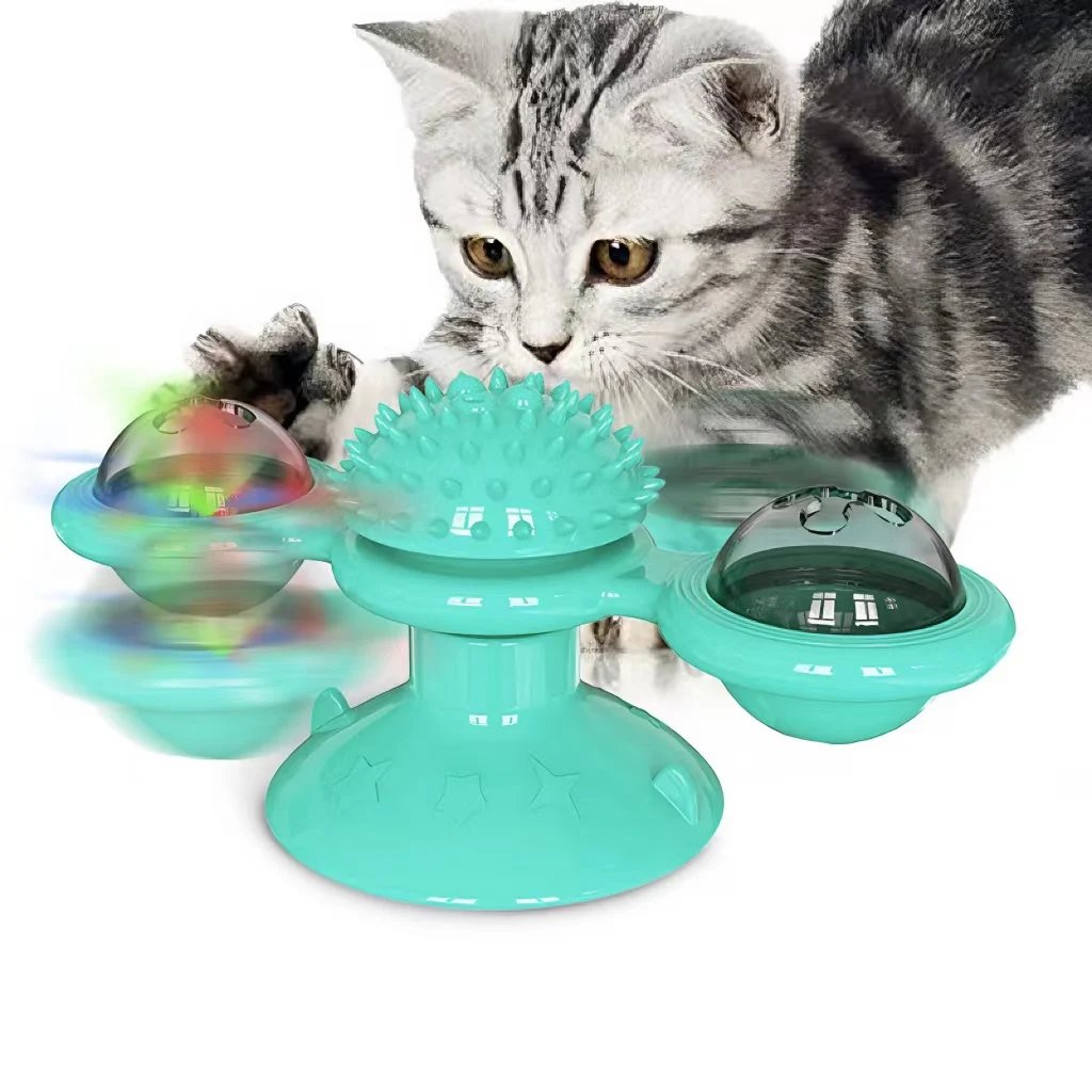 MiauwSpiel | Interaktives Katzenspielzeug Mit LED & Katzenminze