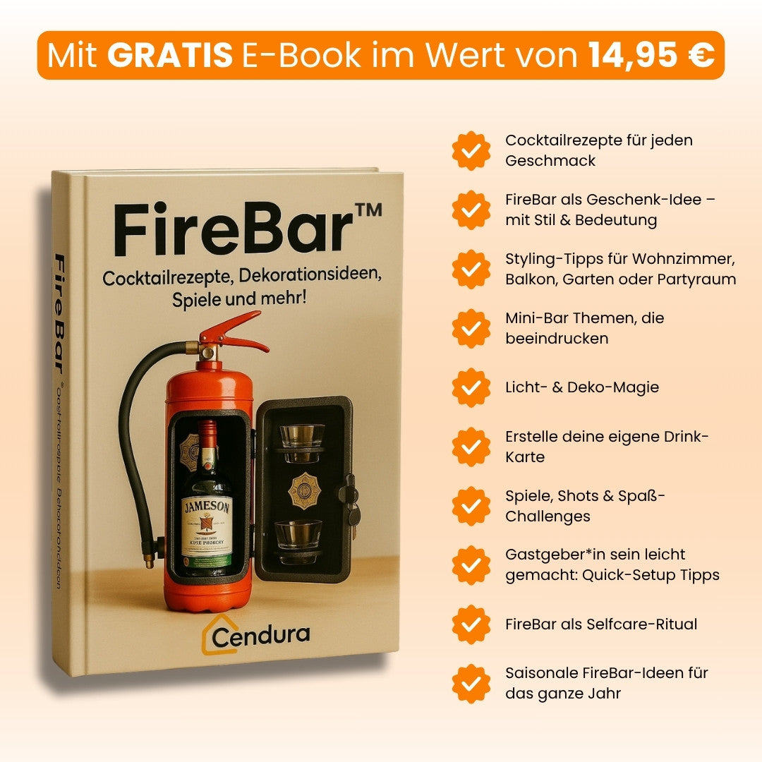 FireBar | Mit GRATIS E-Book im Wert von 14,95 € | Die Feuerlöscher-Mini-Bar