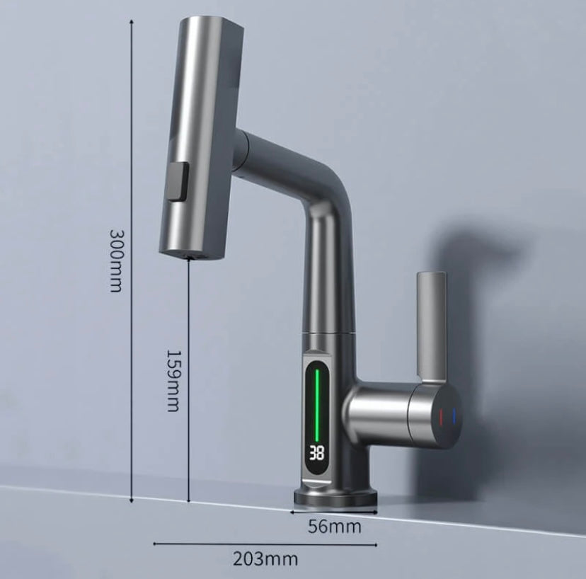 Wasserhahn Küche ausziehbar | Ausziehbare Küchenarmatur mit 5 Strahlmodi | FlexiHahn