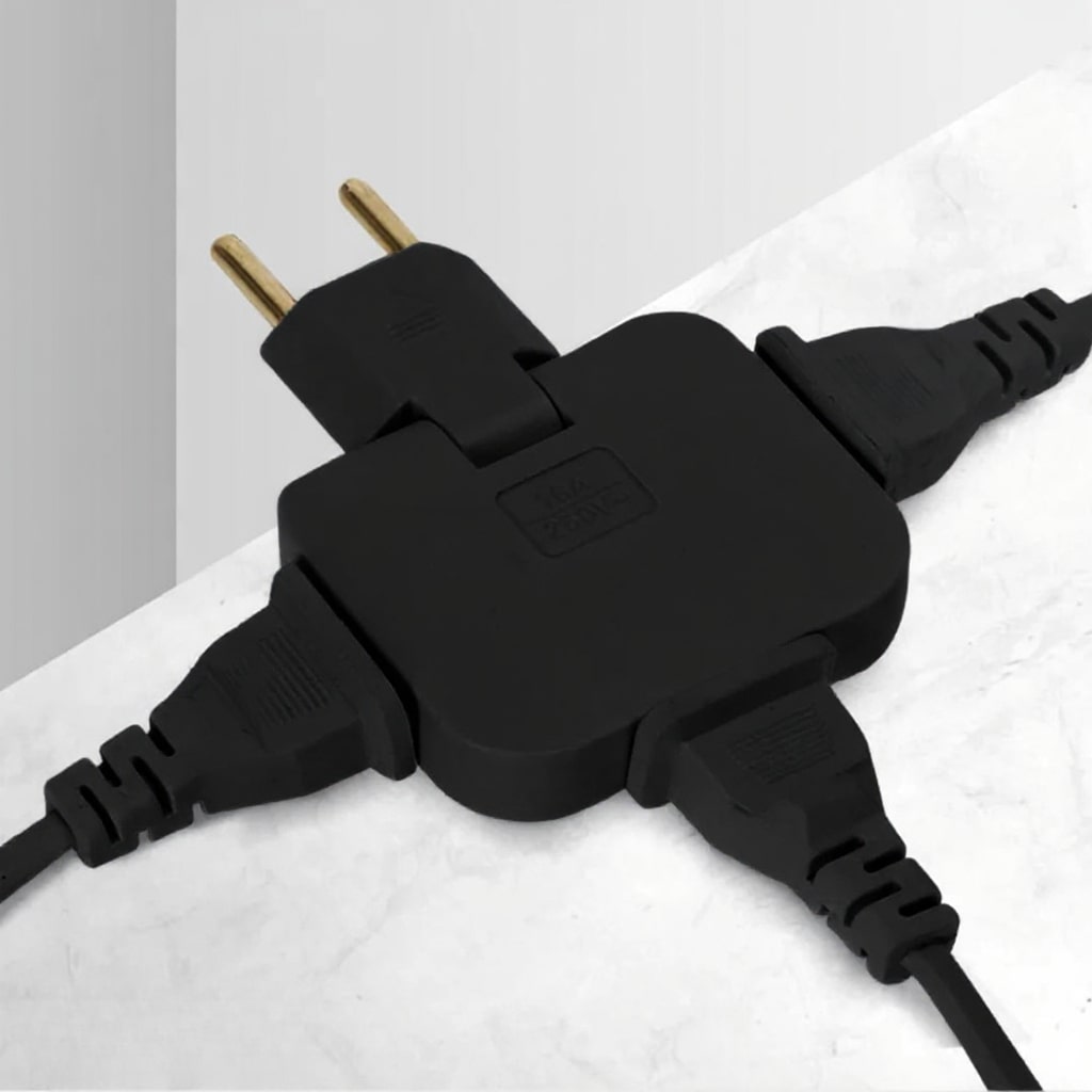 Flachstecker | Dreifach Flache Steckdose | FlexiPlug