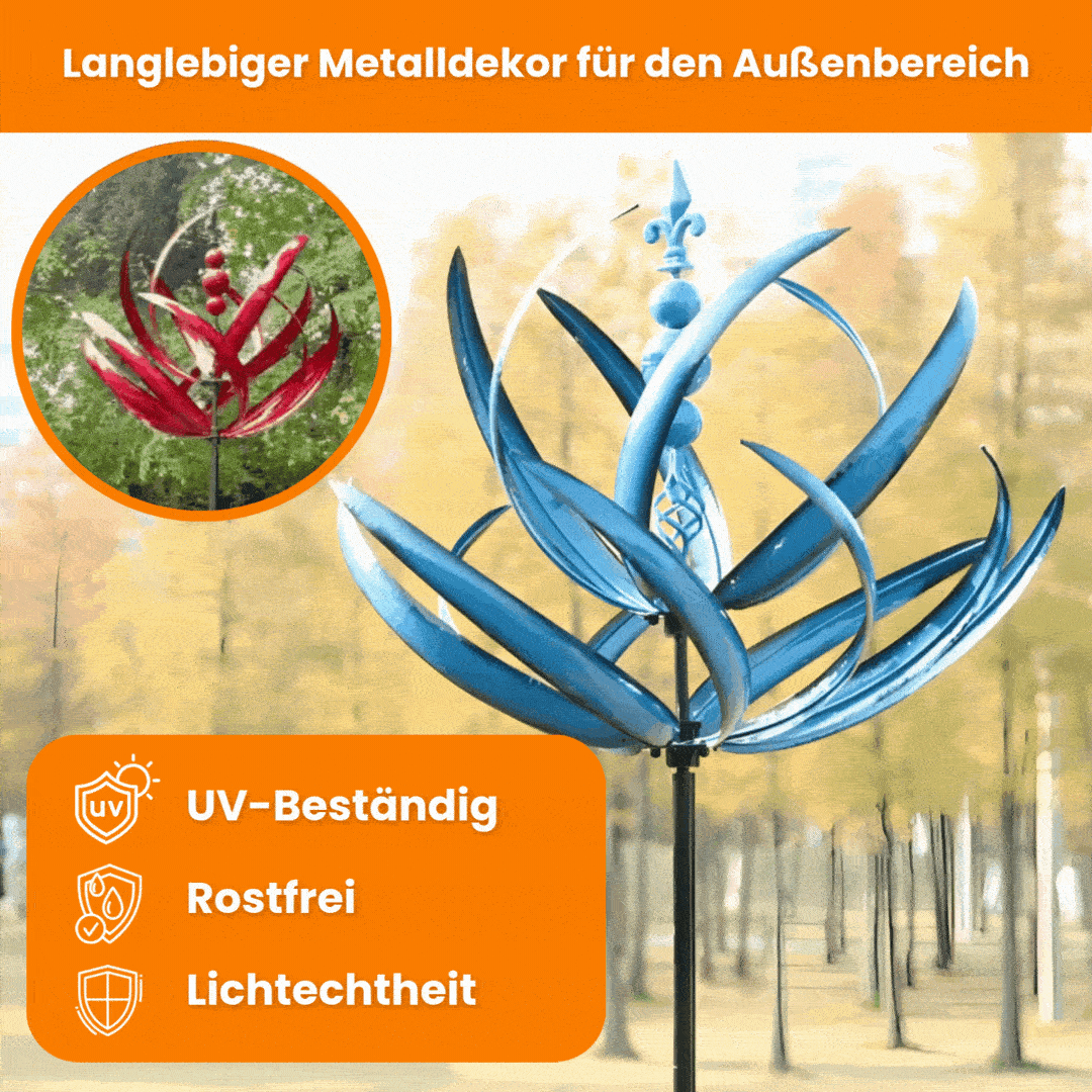 Wetterfahne aus Metall | Dekoration für Garten und Dach | FloraSpindel
