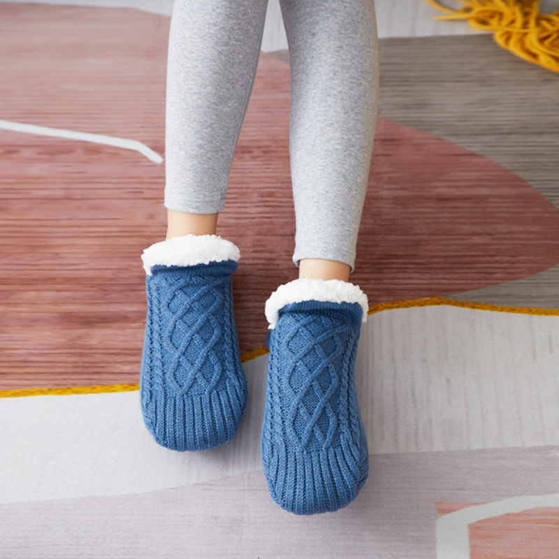 Kuschelsocken Damen & Herren | Stricksocken mit rutschfesten Sohlen | Stoppersocken | FußWärme
