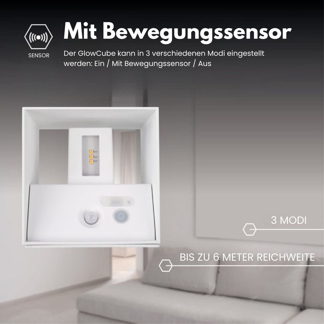 GlowCube | Luxuslicht ganz ohne Kabel mit Sensor