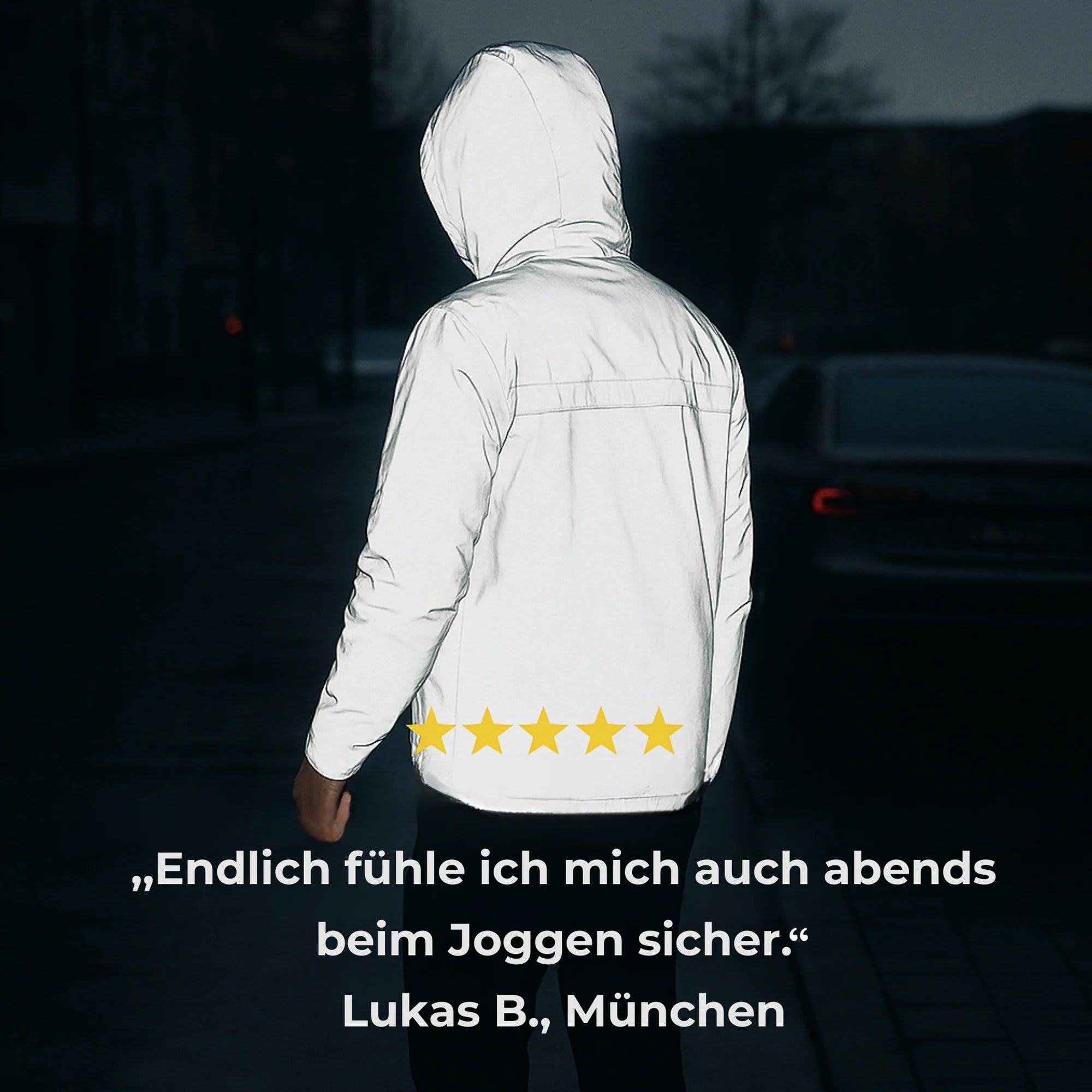 Reflektierende Jacke Damen & Herren | Voll Reflektierende Jacke | GlowJack