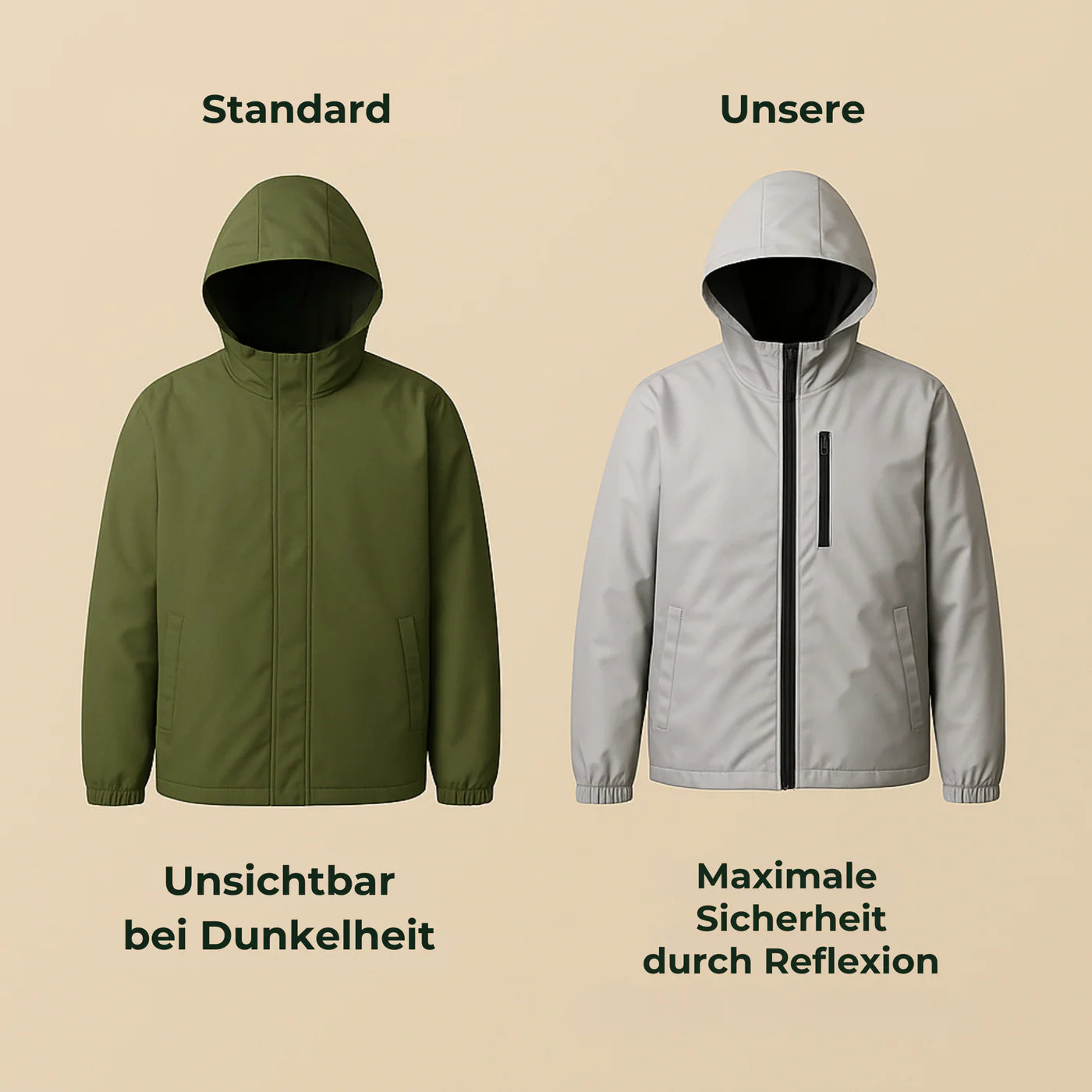 Reflektierende Jacke Damen & Herren | Voll Reflektierende Jacke | GlowJack