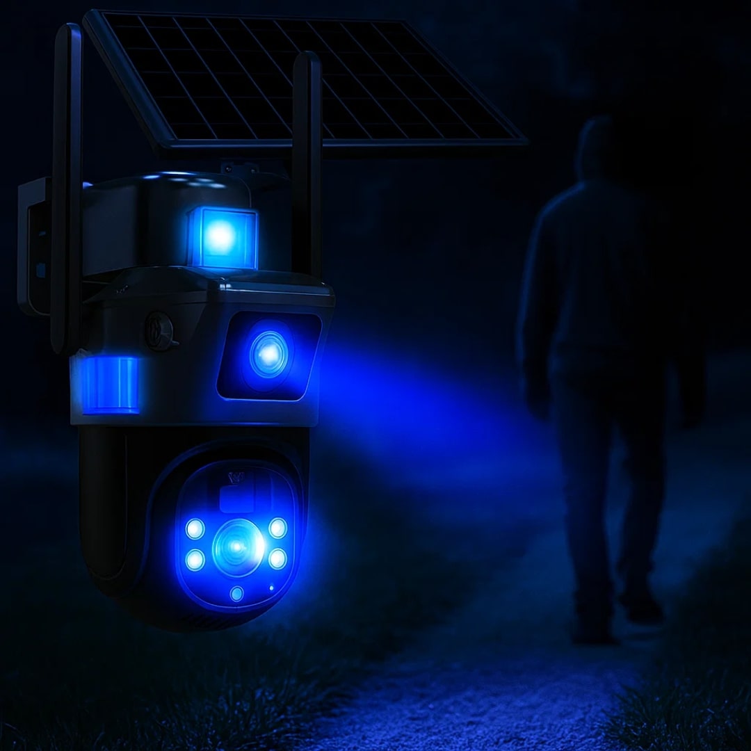 Überwachungskamera für Außen | WLAN Kamera mit Solarpanel | GuardVision