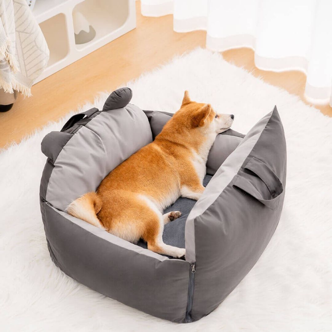 Hunde Autositz | Hundesitz für Rückbank | Hunde Auto Transportbox | HundeBox