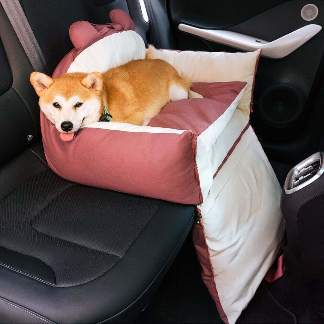 Hunde Autositz | Hundesitz für Rückbank | Hunde Auto Transportbox | HundeBox