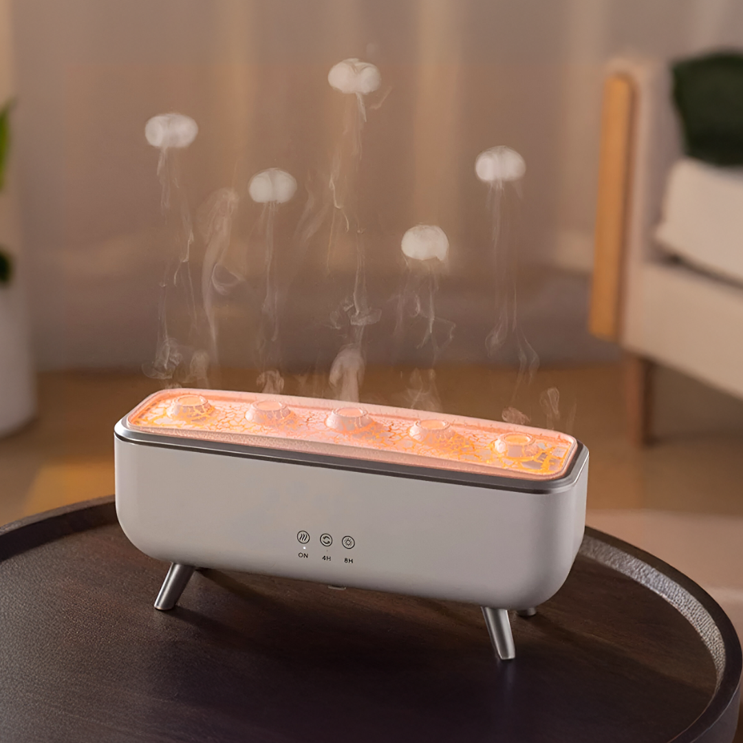 Diffuser & Luftbefeuchter | LED Aromadiffuser mit Farbwechsel & Fernbedienung | JellyMist