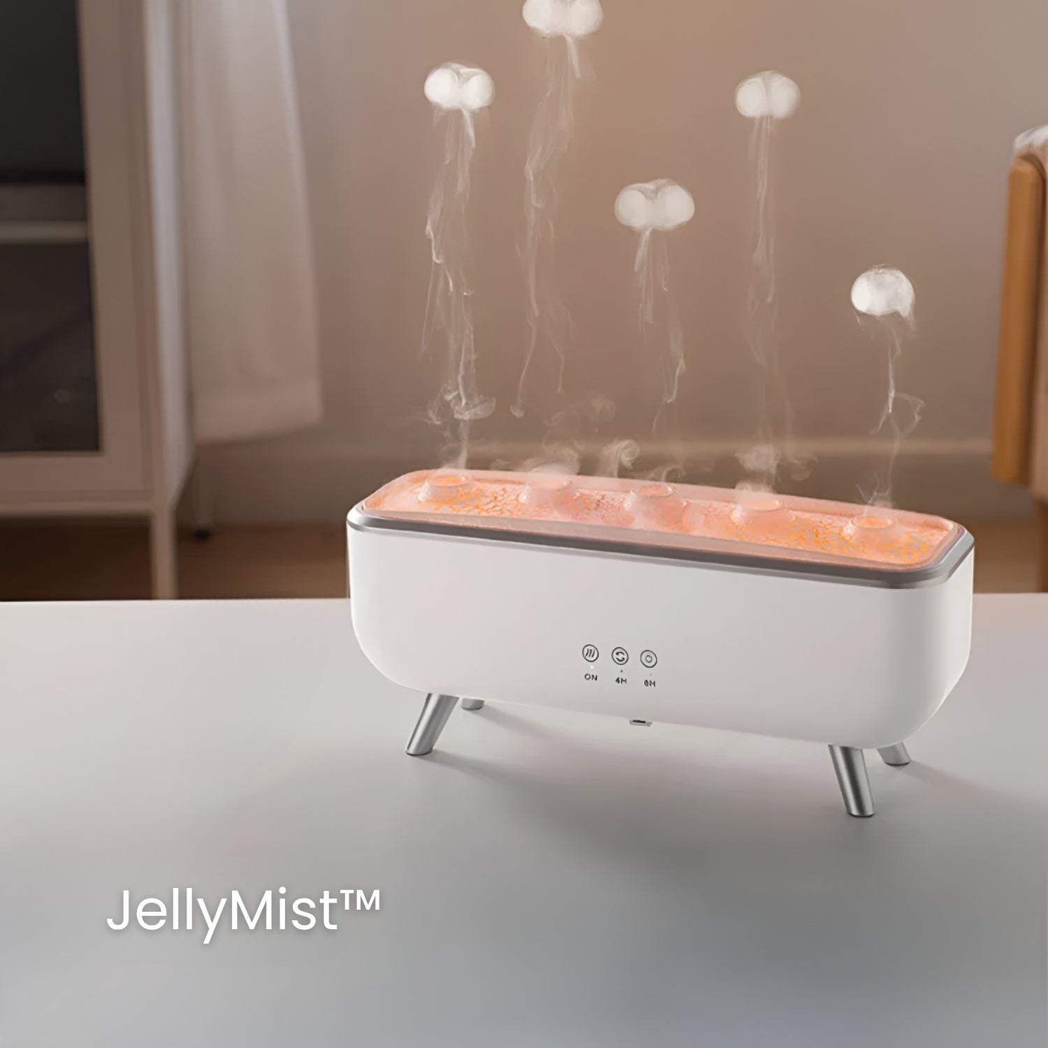 Diffuser & Luftbefeuchter | LED Aromadiffuser mit Farbwechsel & Fernbedienung | JellyMist