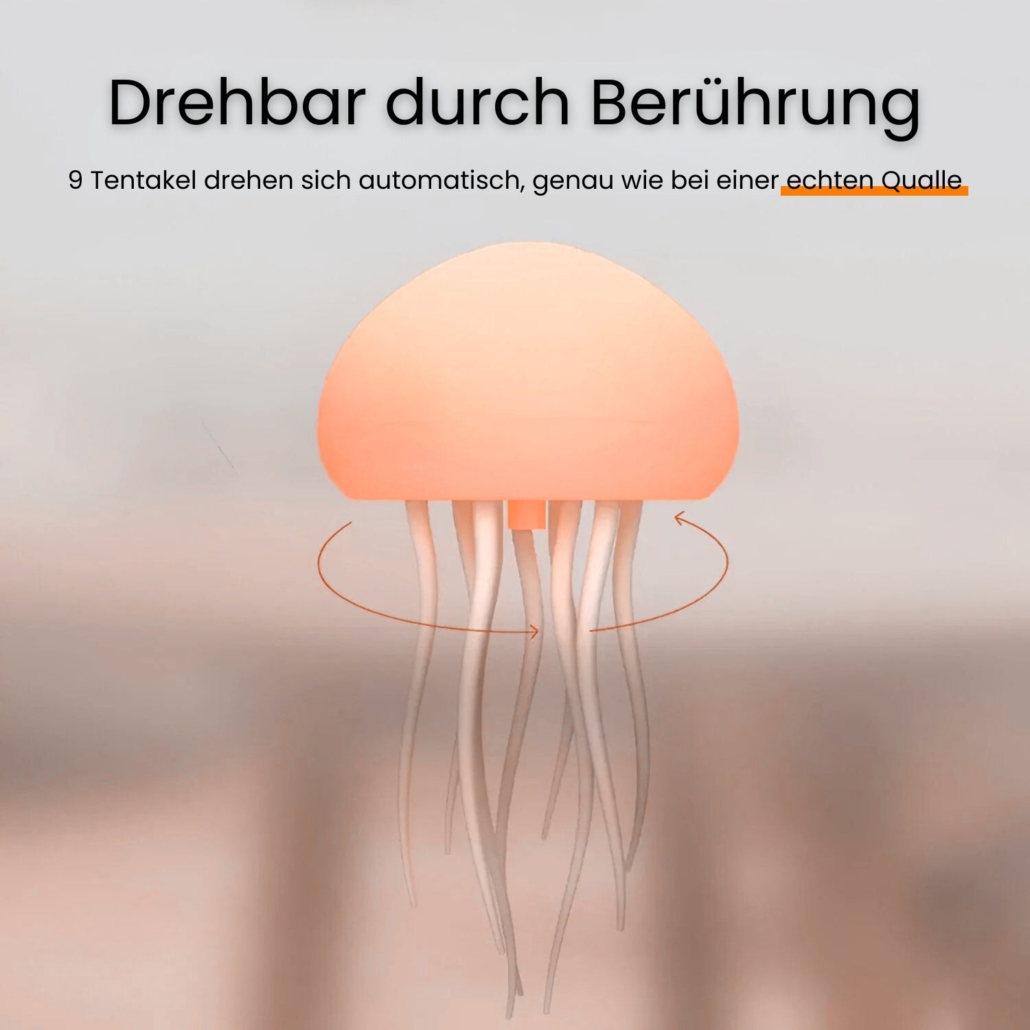 Quallen Lampe für Schlafzimmer | Tischlampe & Nachttischlampe | JellyTanz