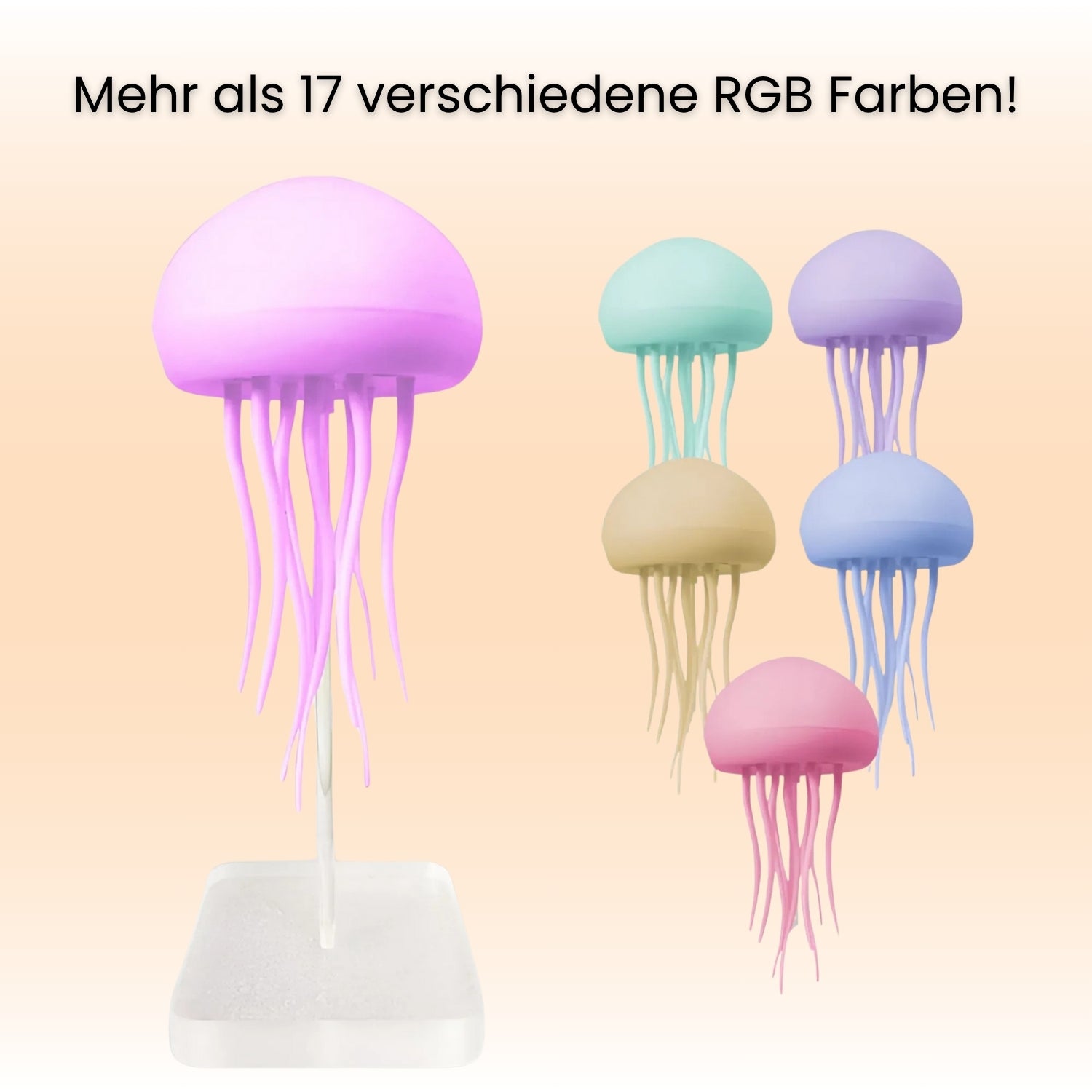 Quallen Lampe für Schlafzimmer | Tischlampe & Nachttischlampe | JellyTanz