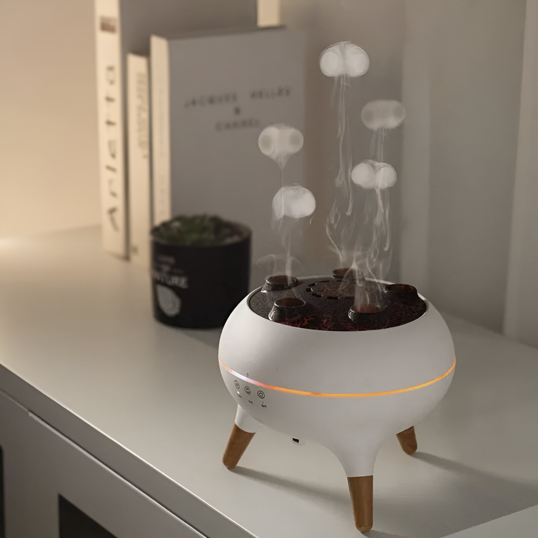 Luftbefeuchter & Diffuser | Aromadiffuser mit LED Licht & Timer | JellyTraum
