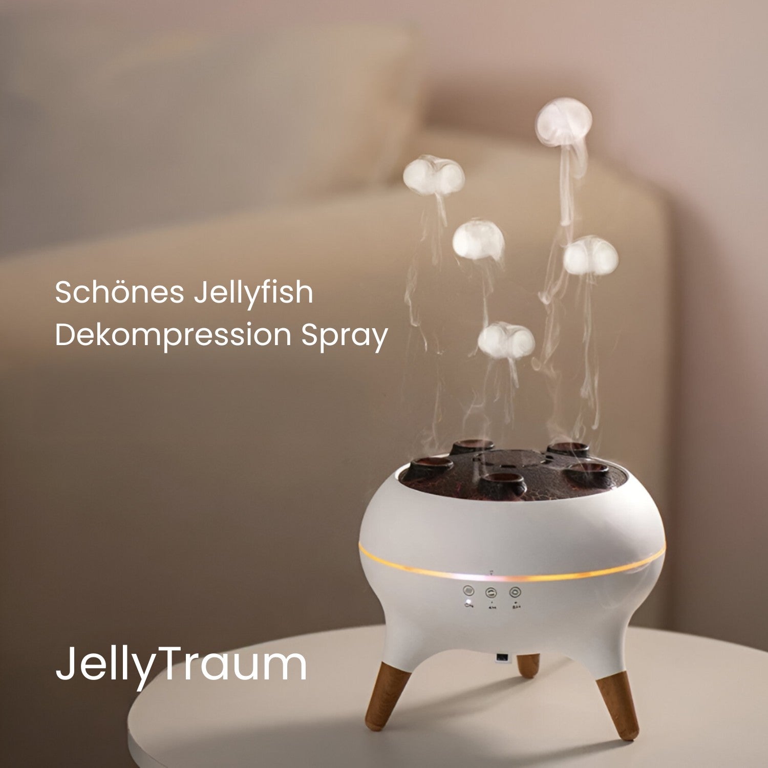 Luftbefeuchter & Diffuser | Aromadiffuser mit LED Licht & Timer | JellyTraum