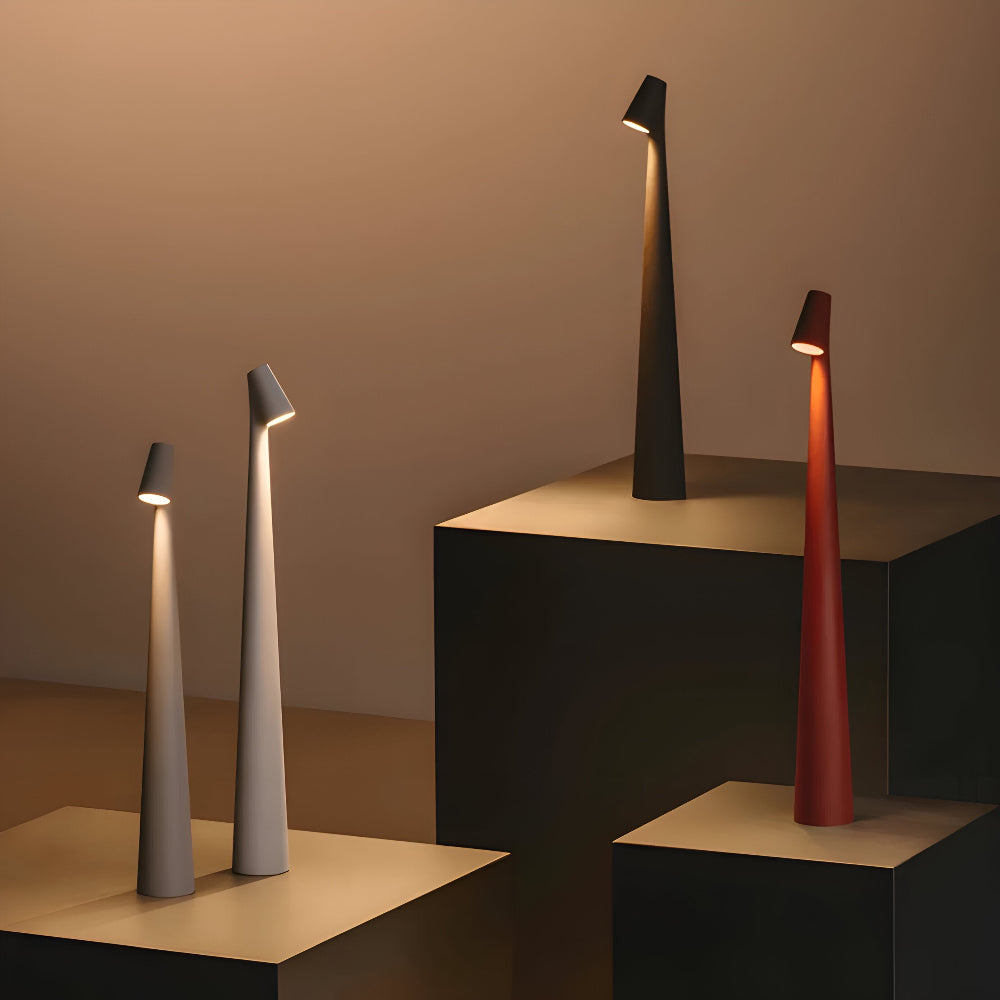 Kabellose LED Tischlampe | Lampe für Wohnzimmer & Schreibtisch | Moderne Akku Tischleuchte | VivaLume