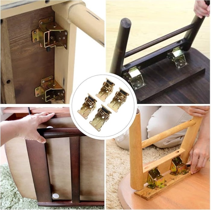 Klappscharnier aus Stahl | Klappconsole für Tisch & Schrank (4 Stück) | KlappFix
