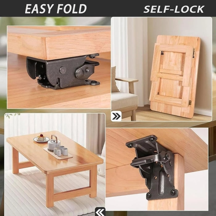 Klappscharnier aus Stahl | Klappconsole für Tisch & Schrank (4 Stück) | KlappFix