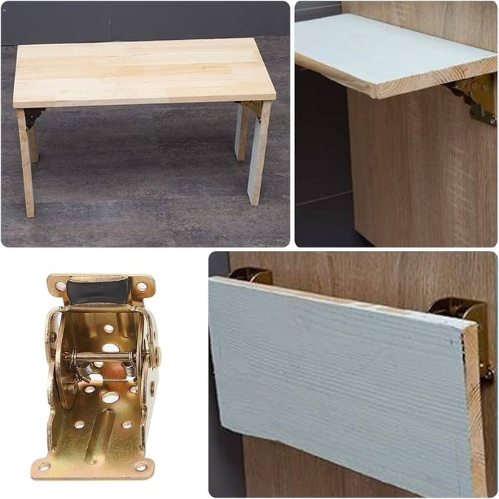 Klappscharnier aus Stahl | Klappconsole für Tisch & Schrank (4 Stück) | KlappFix