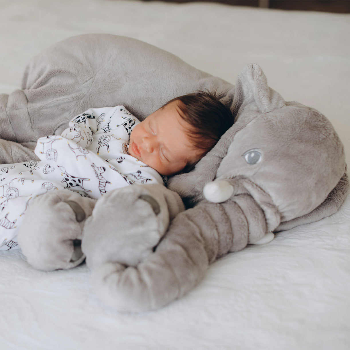 Kuscheltier für Kinder und Babys | Elefant Plüschtier mit weichem Stoff | MiniElefant