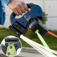 Hunde Doppelleine mit Kotbeutelhalter & LED Licht | LeinenMeister
