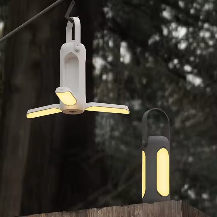 Akku Tischleuchte | Outdoor Camping Lampe mit Powerbank | LichtHeld