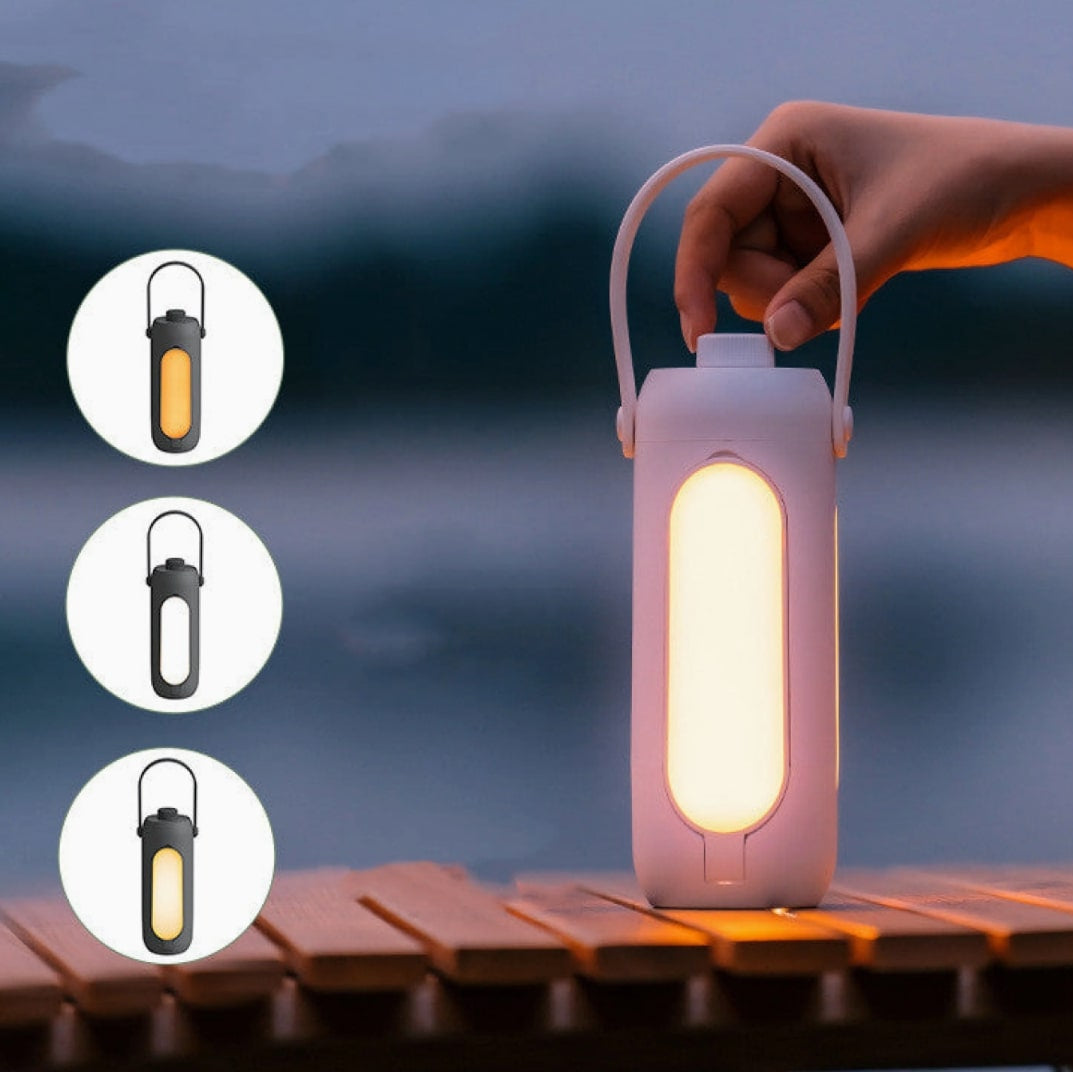 Akku Tischleuchte | Outdoor Camping Lampe mit Powerbank | LichtHeld