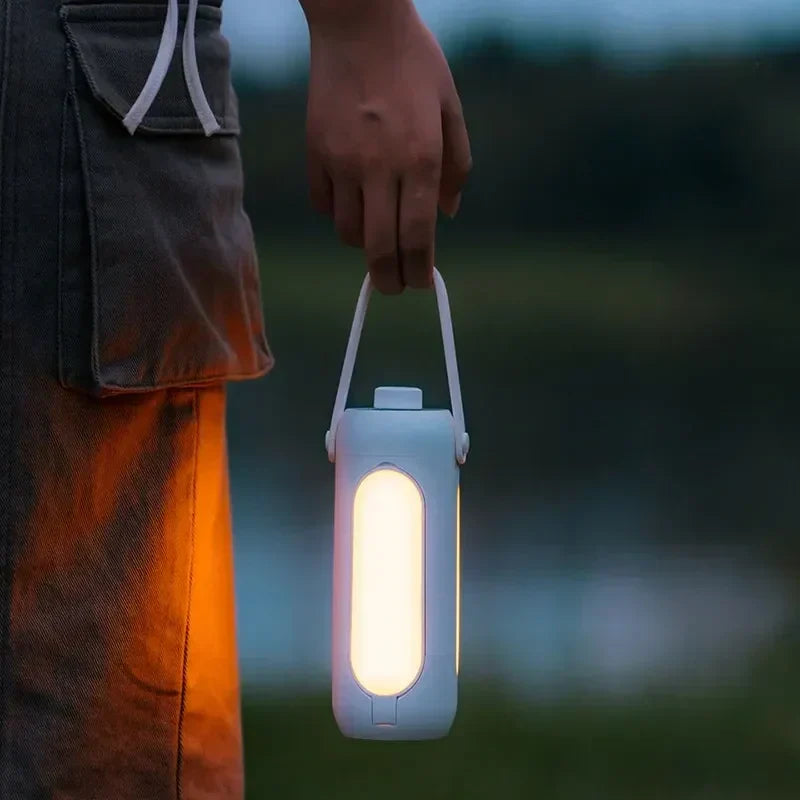 Akku Tischleuchte | Outdoor Camping Lampe mit Powerbank | LichtHeld