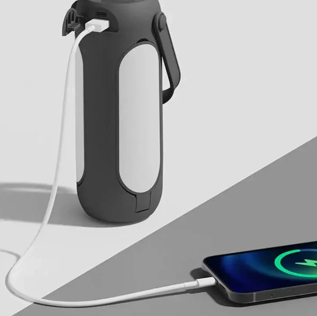 Akku Tischleuchte | Outdoor Camping Lampe mit Powerbank | LichtHeld