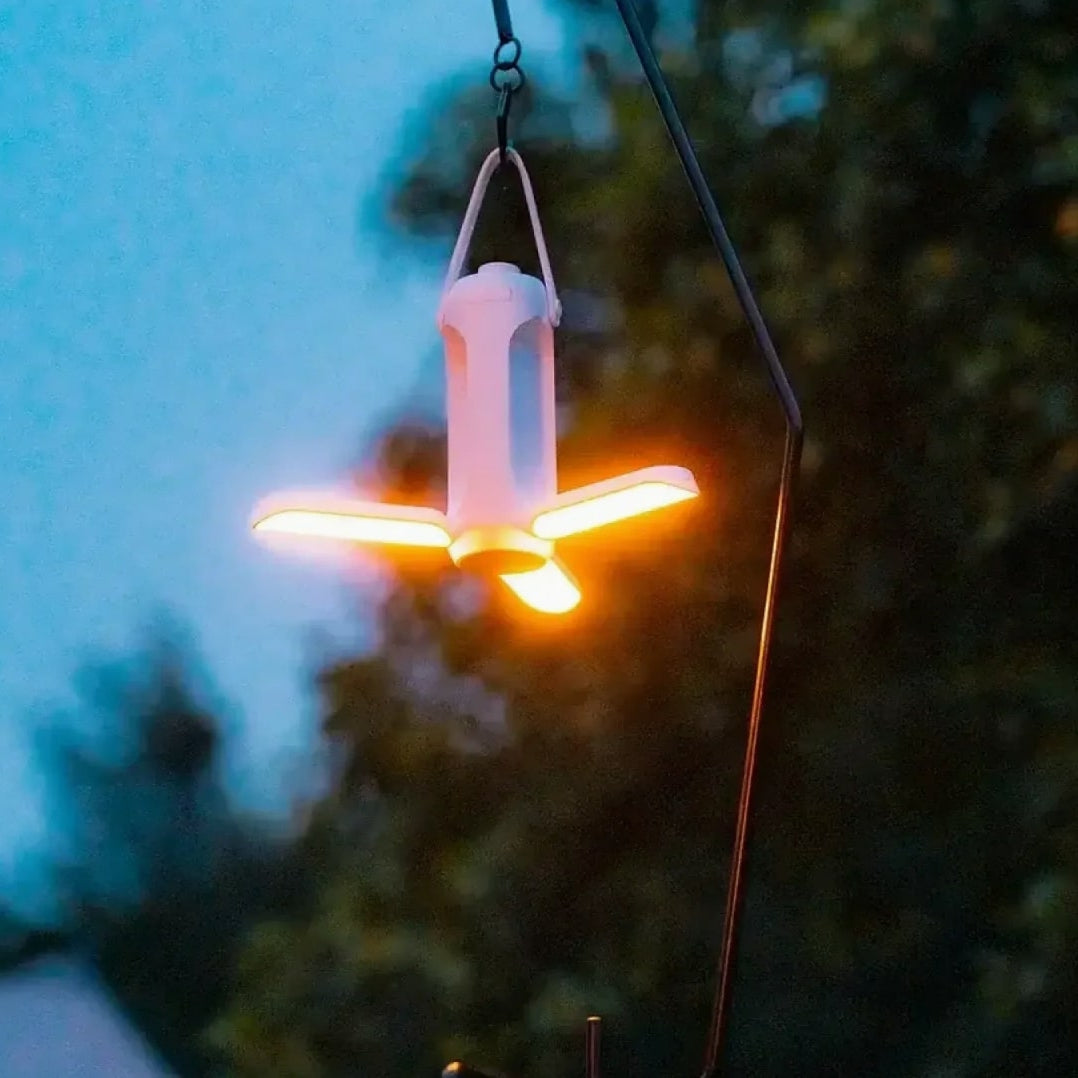 Akku Tischleuchte | Outdoor Camping Lampe mit Powerbank | LichtHeld