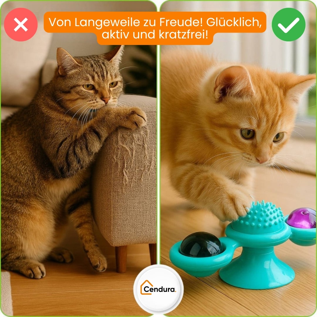 MiauwSpiel | Interaktives Katzenspielzeug Mit LED & Katzenminze