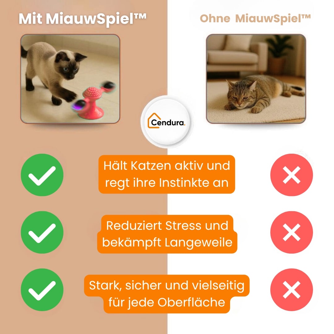 MiauwSpiel | Interaktives Katzenspielzeug Mit LED & Katzenminze