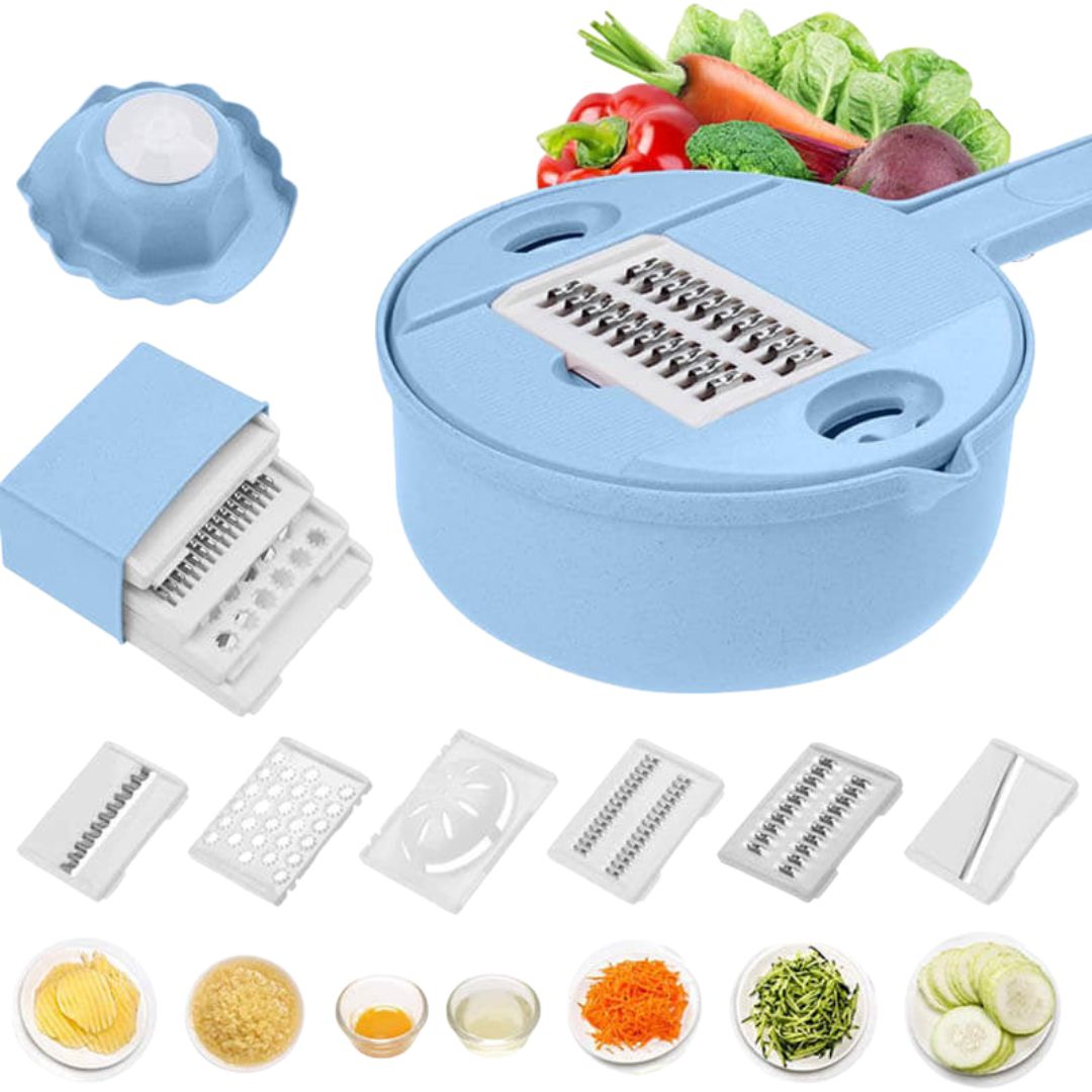 Gemüseschneider | 12-in-1 Schneider für Gemüse & Obst | MultiSchnitt