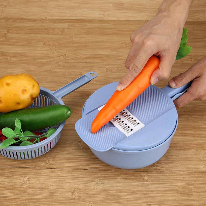 Gemüseschneider | 12-in-1 Schneider für Gemüse & Obst | MultiSchnitt